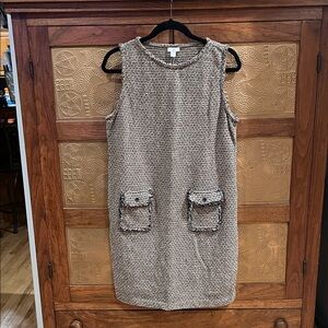 J. Jill Brown Tweed Midi Dress